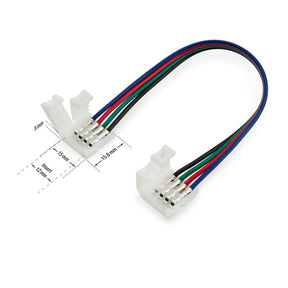 VBD-RGBCON-12MM-CRNR Solderless Quick Connector RGB to RGB LED Strip, Veroboard 