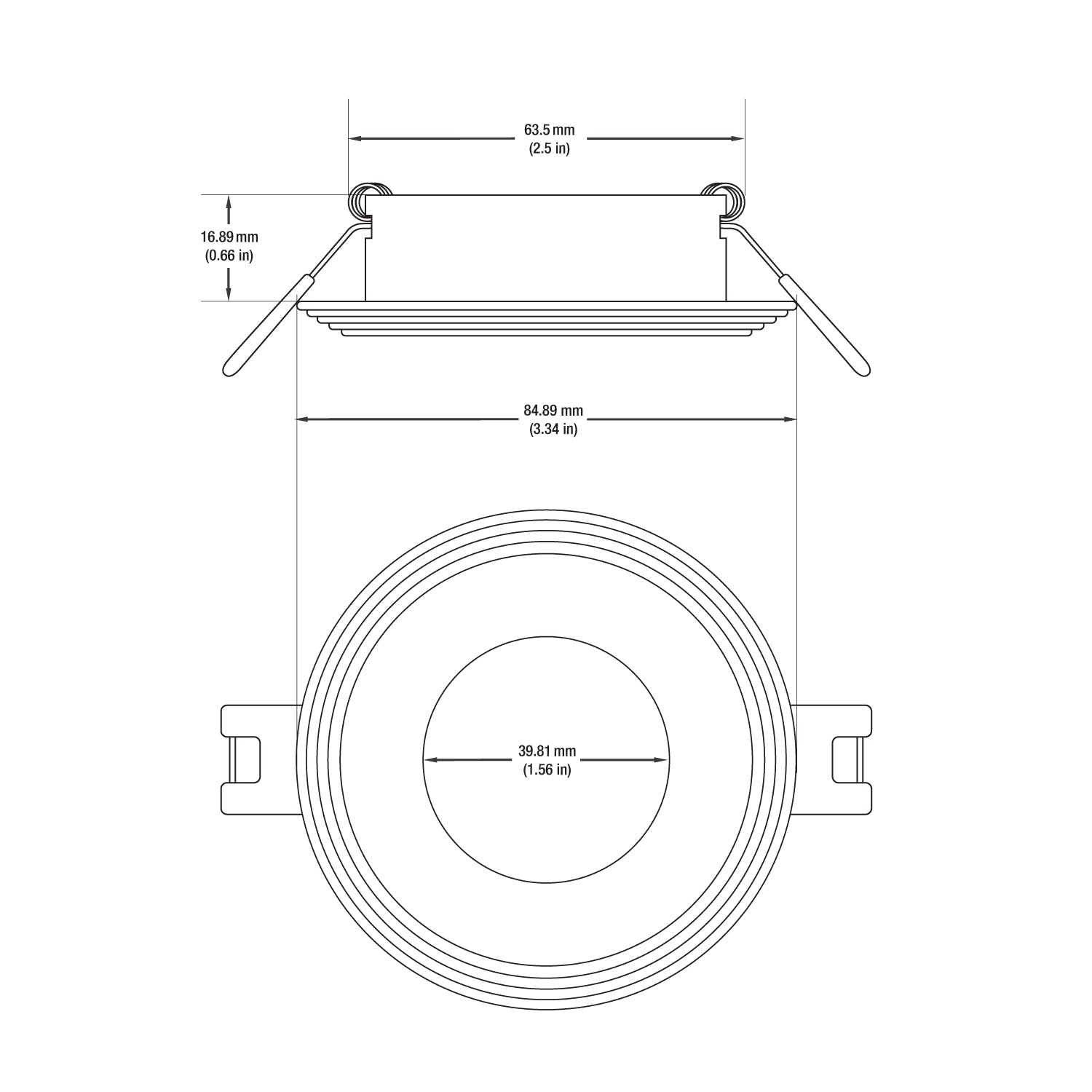 VBD-MTR-3C Low Voltage IC Rated Recessed Light Trim