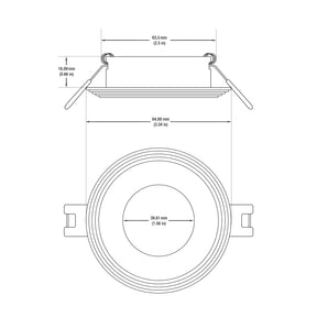 VBD-MTR-3C Low Voltage IC Rated Recessed Light Trim