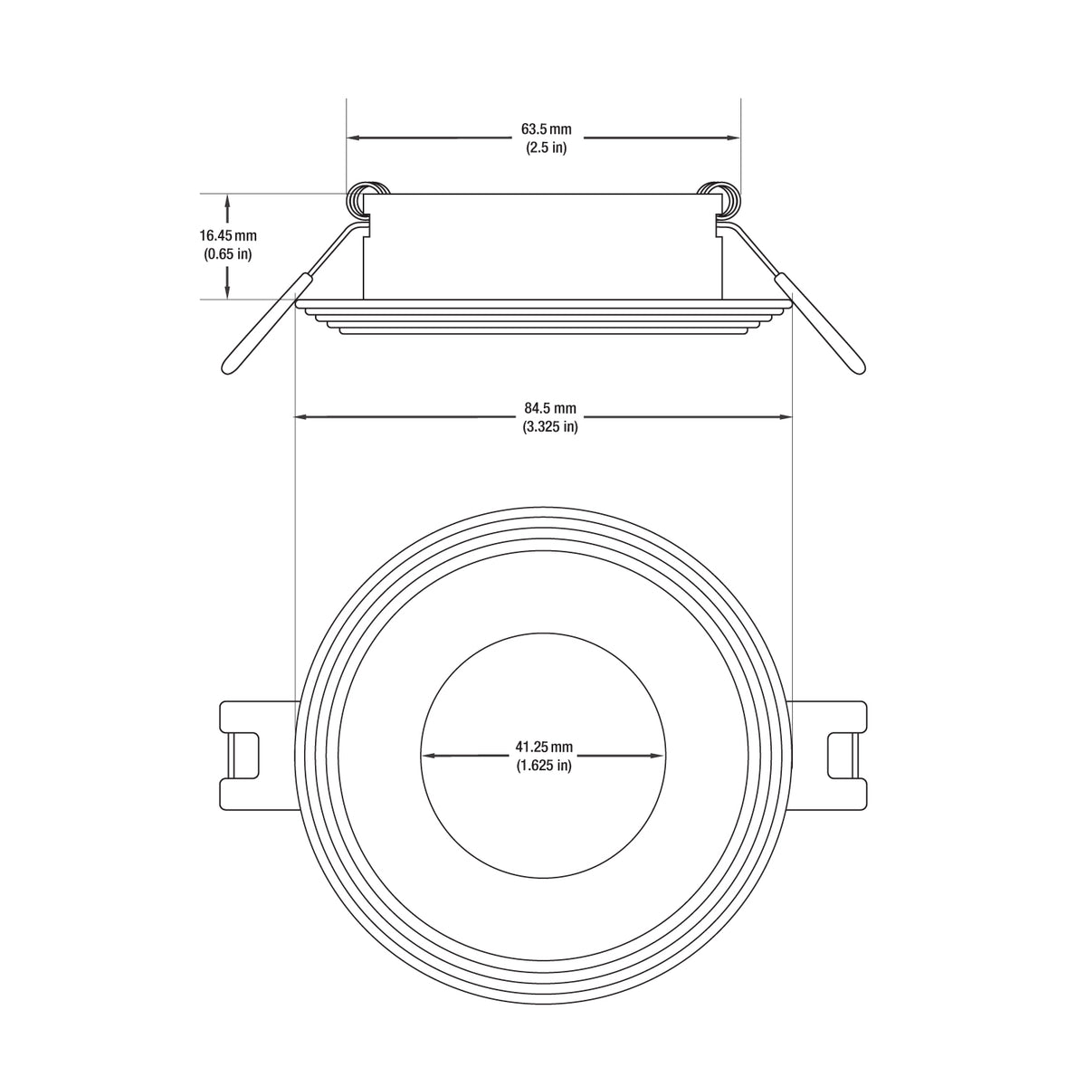 VBD-MTR-3W Low Voltage IC Rated Recessed Light Trim