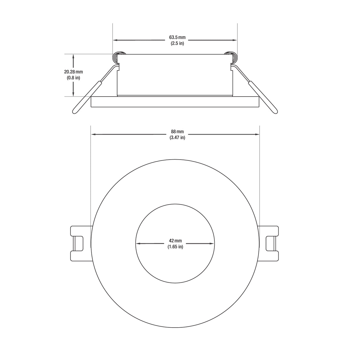 VBD-MTR-4C Low Voltage IC Rated Recessed Light Trim