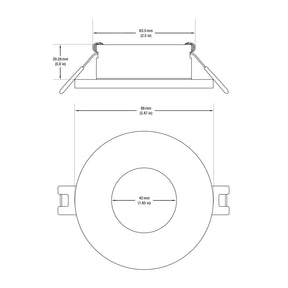 VBD-MTR-4C Low Voltage IC Rated Recessed Light Trim