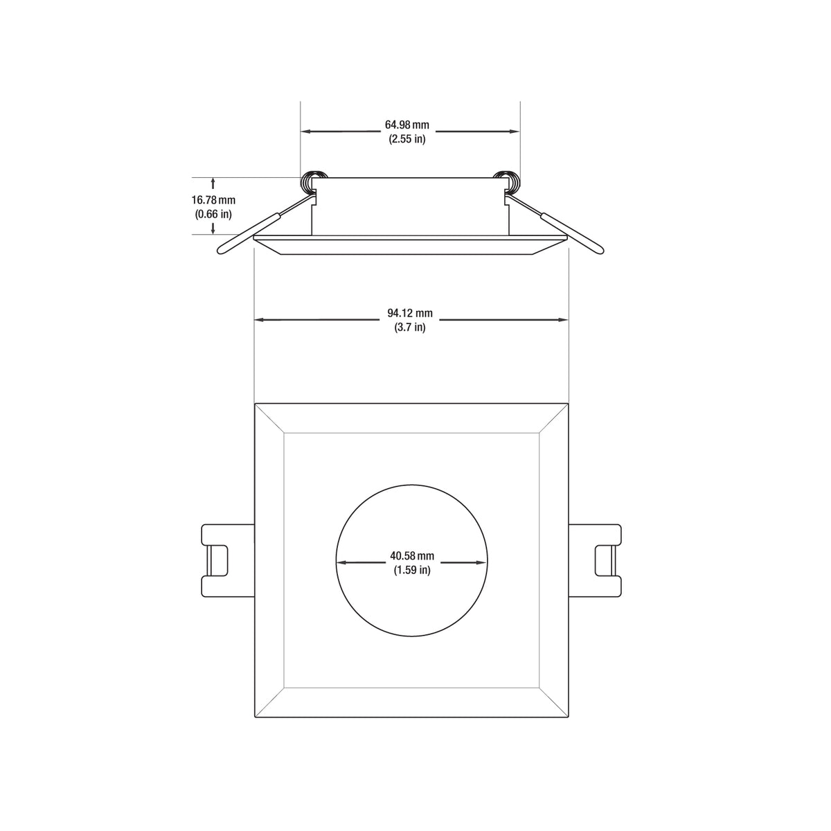 VBD-MTR-9B Low Voltage IC Rated Recessed Light Trim