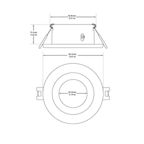 VBD-MTR-10W Low Voltage IC Rated Recessed Light Trim