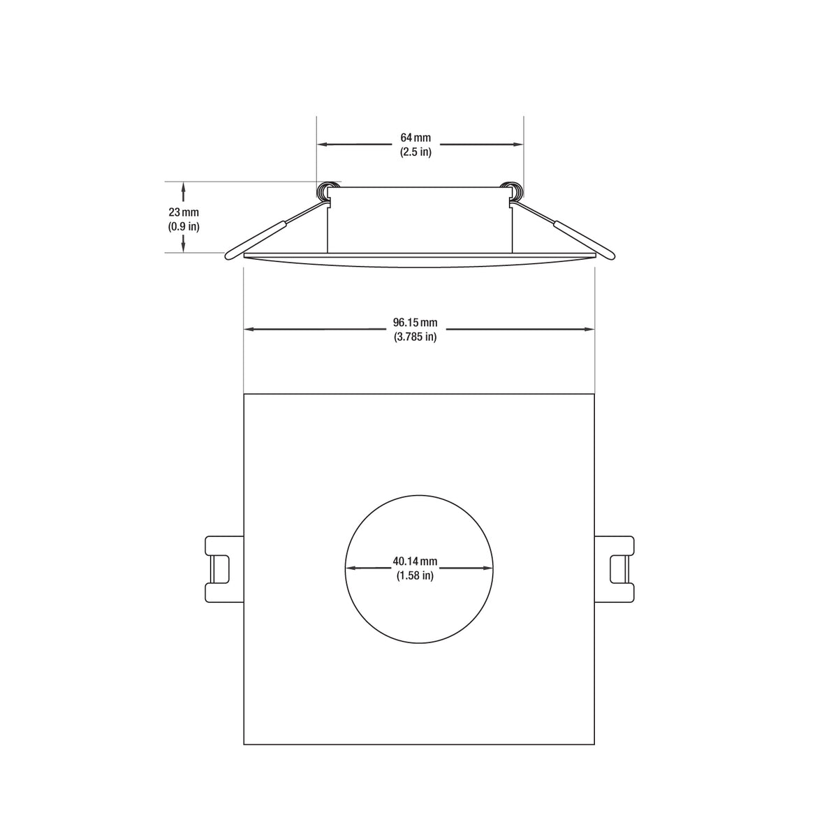 VBD-MTR-12C Low Voltage IC Rated Recessed Light Trim