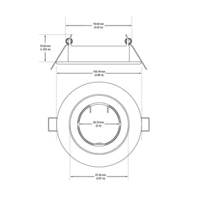VBD-MTR-65T Low Voltage IC Rated Recessed Light Trim