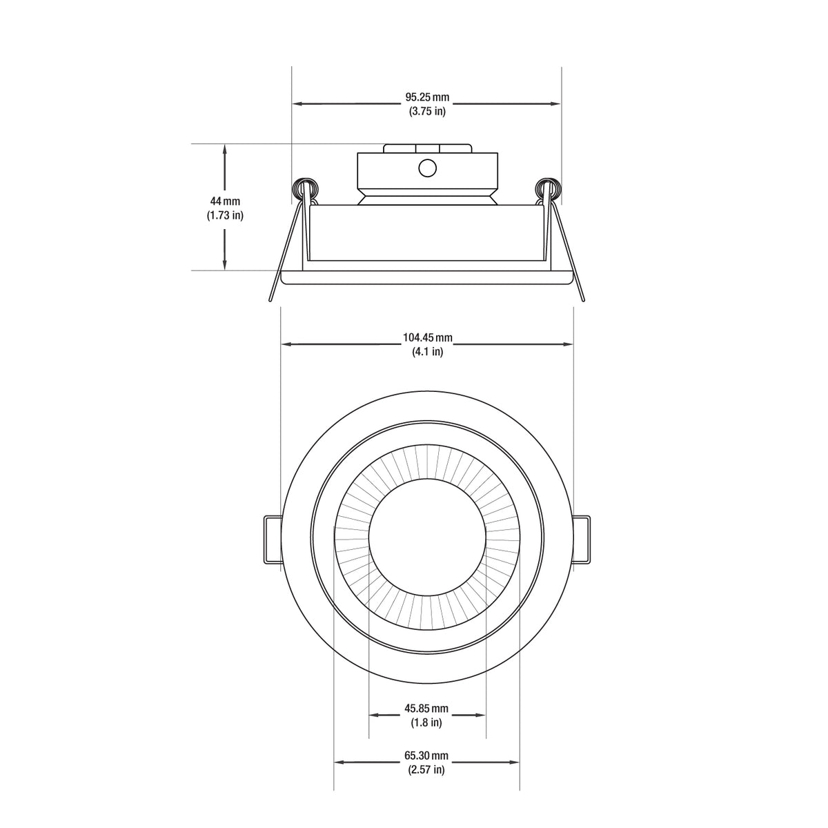 VBD-MTR-54T Low Voltage IC Rated Recessed Light Trim