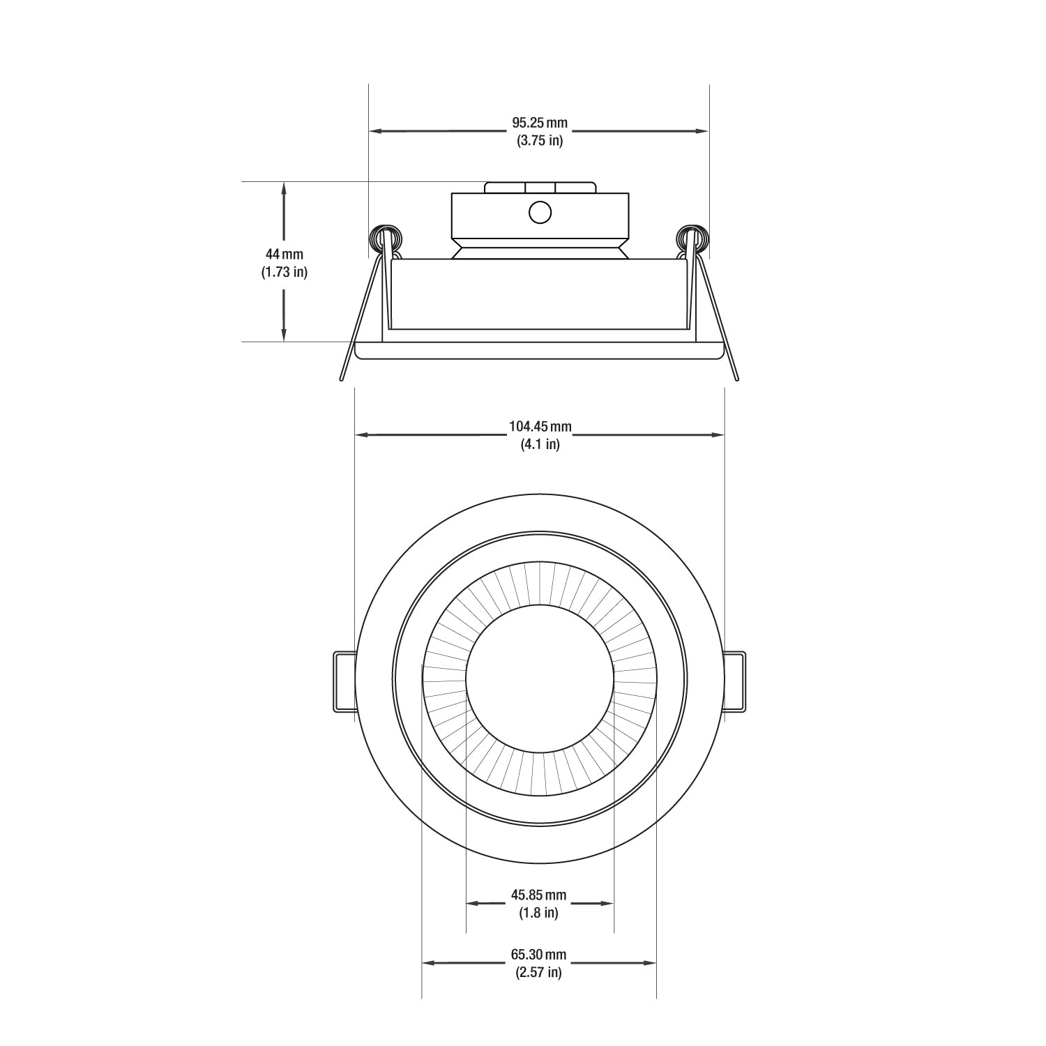 VBD-MTR-54T Low Voltage IC Rated Recessed Light Trim