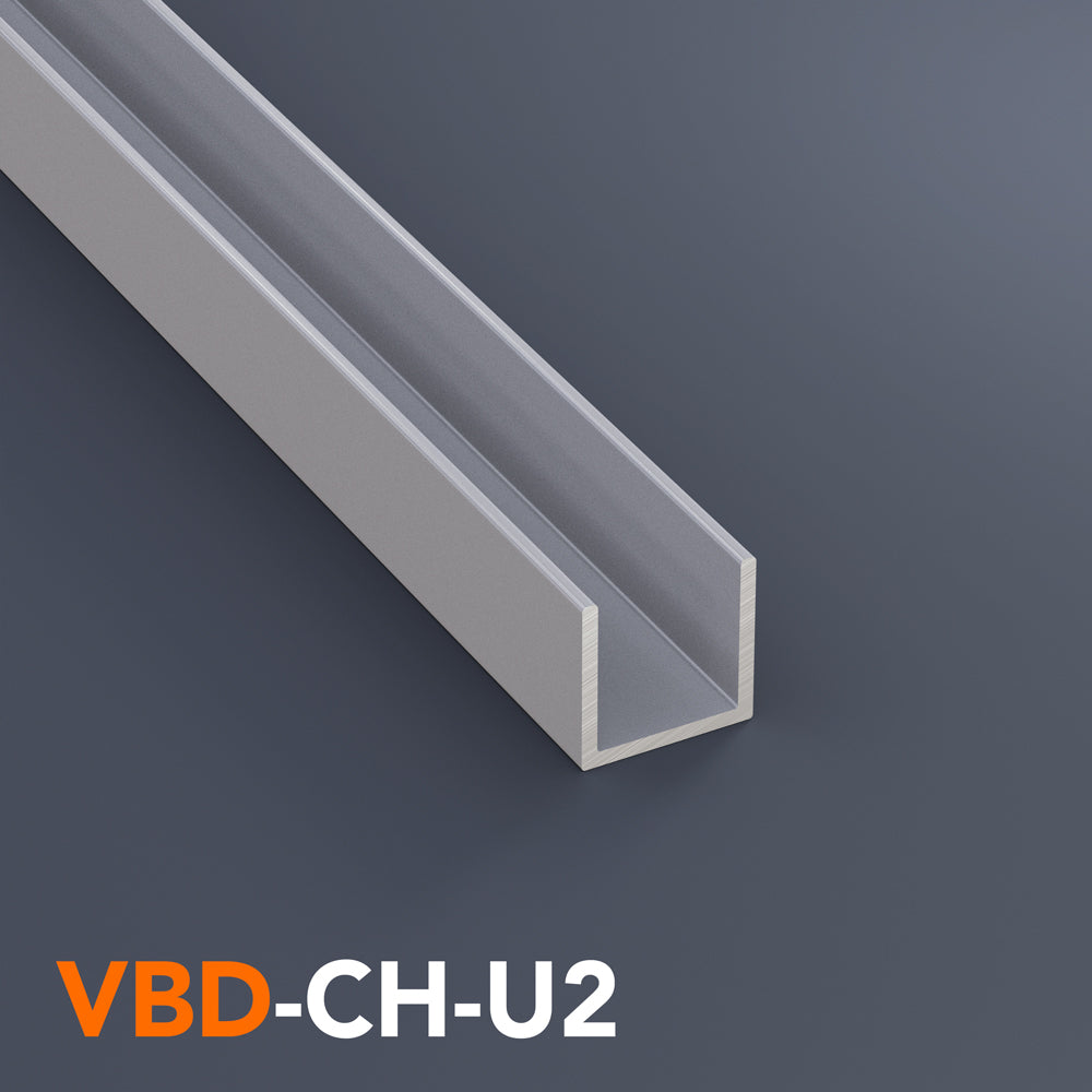 VBD-CH-U2 5/8inch Aluminum U Channel