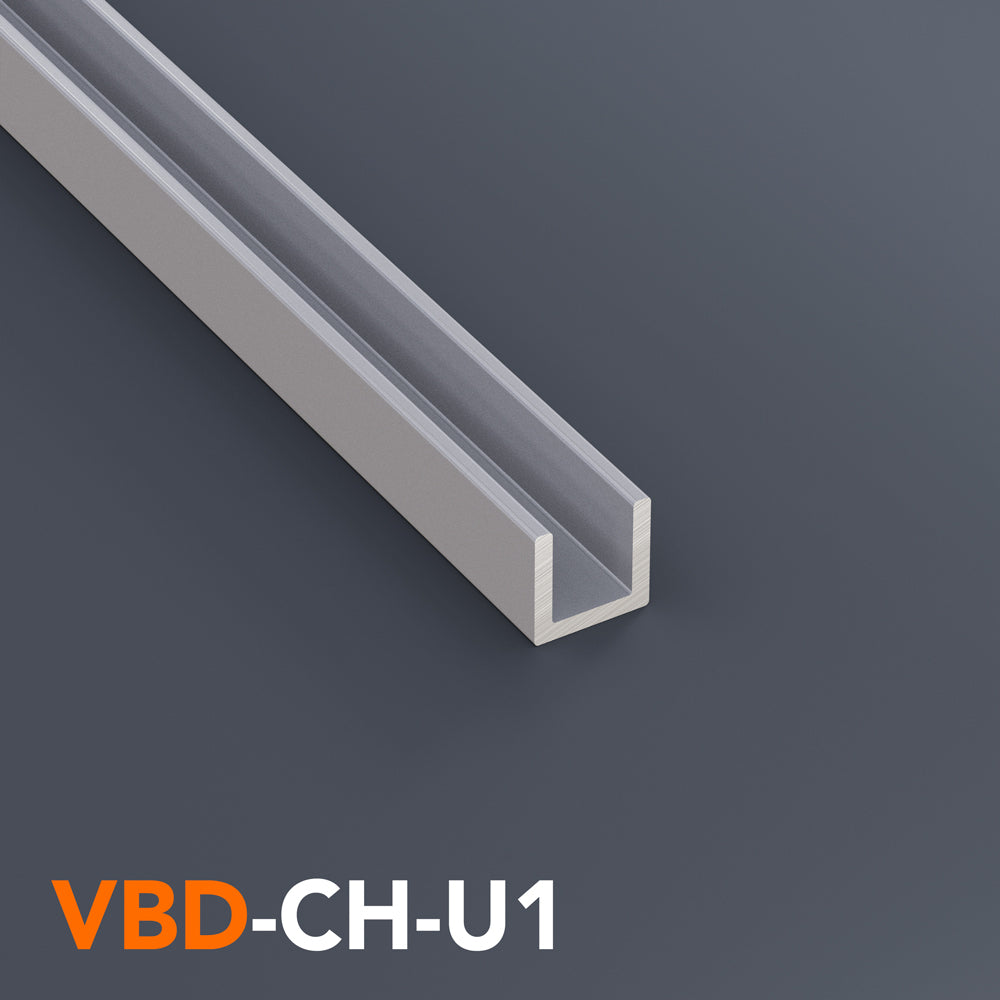 VBD-CH-U1 3/8inch Aluminum U Channel