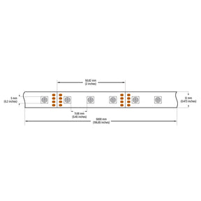 VBDFS-5050-RGB-60-12-NS Color Changing LED Strip, 14.4W/m(4.5W/ft) RGB