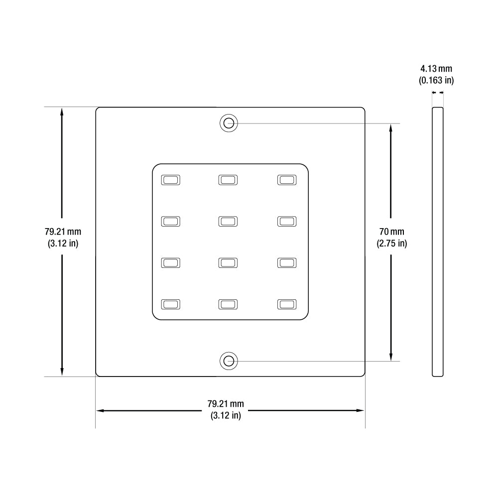 VBUN-S50-12V-WH Square Ultrathin Surface Mount Cabinet Light 12V 5W White