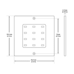 VBUN-S50-12V-WH Square Ultrathin Surface Mount Cabinet Light 12V 5W White