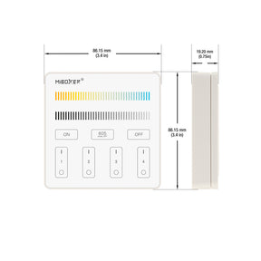 VBD-HYB4Z-WR Smart Touch Panel Remote Controller Dim & CCT
