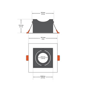 VBD-MTR-76T Low Voltage IC Rated Recessed Light Trim