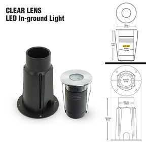 VBD-B2WDR0157A-C 2 inch Outdoor Round Recessed LED Inground Light