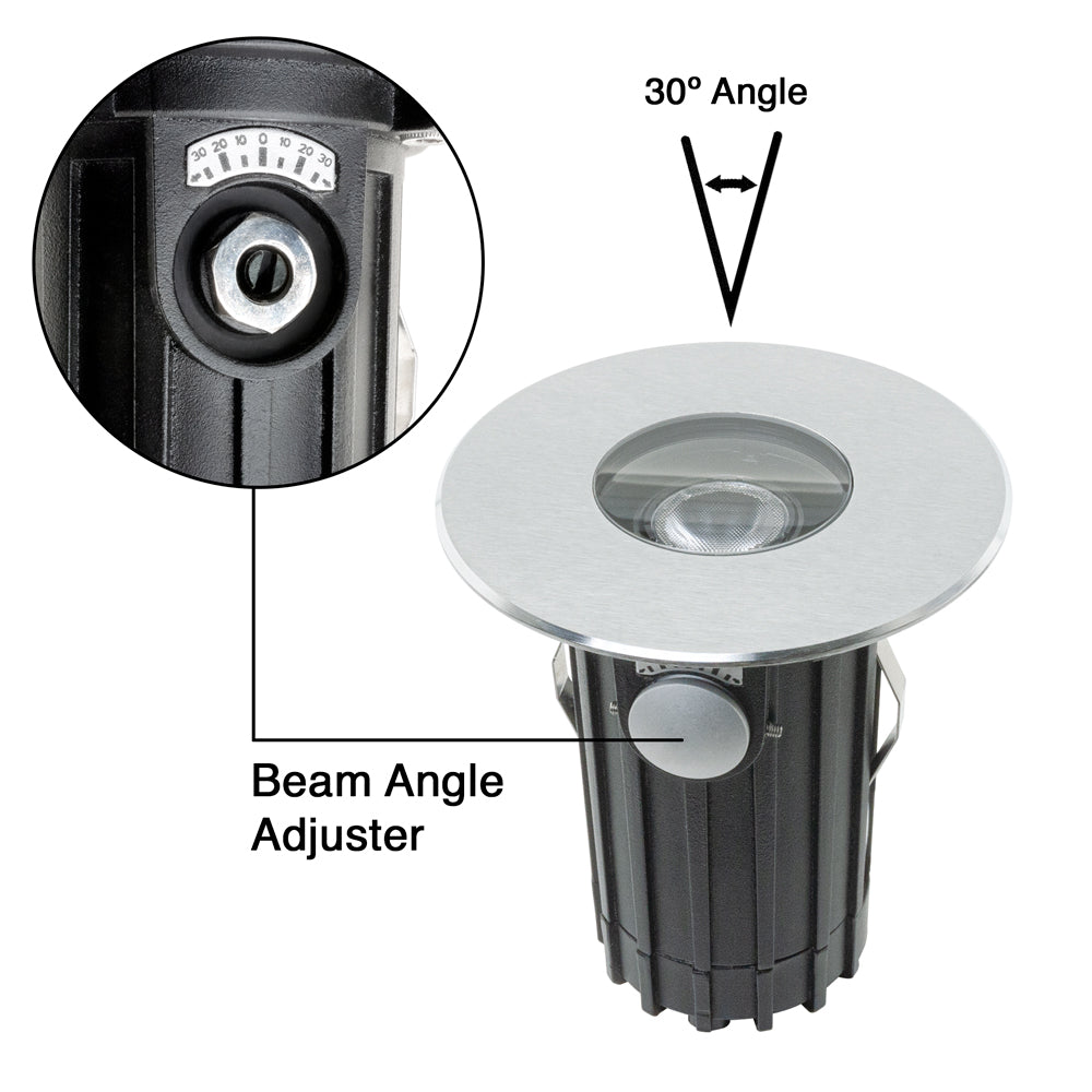 VBD-XB2CFR0157 3.75 inch Outdoor Round Adjustable Beam Direction In-ground Light, veroboard