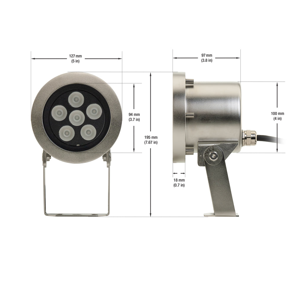 VBD-SUB-B-18-24V-RGBW Submersible Spotlight (Underwater) RGBW
