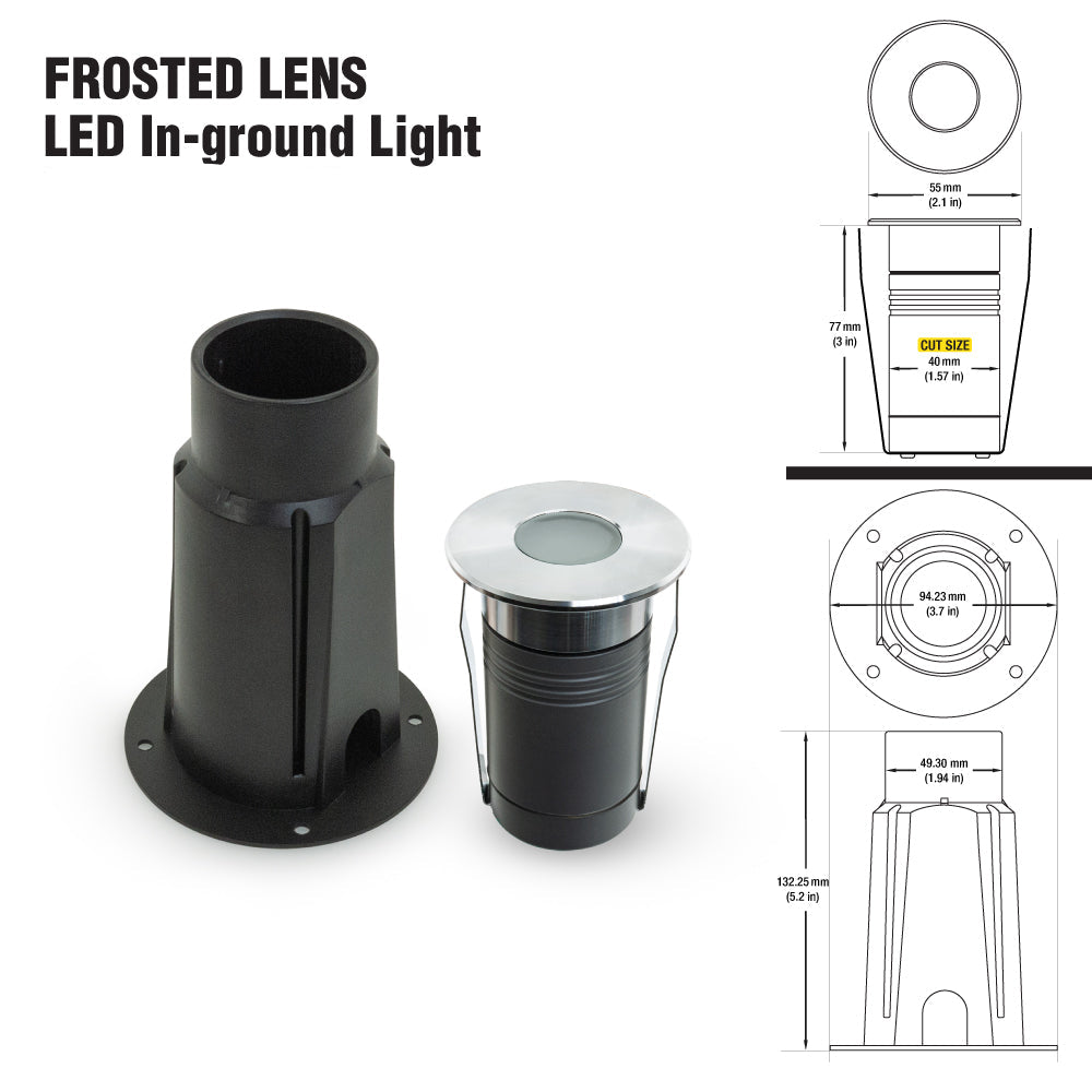 VBD-B2WDR0157A 2 inch Outdoor Round Recessed LED In-ground Light