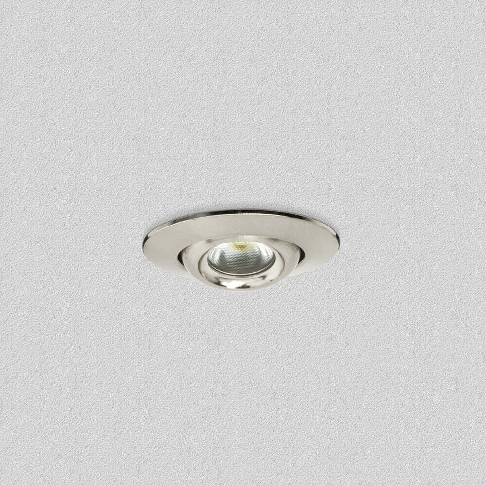 12V 3W Brushed Nickel Ceiling Light Round, RD24-3W-30K-BN, Veroboard