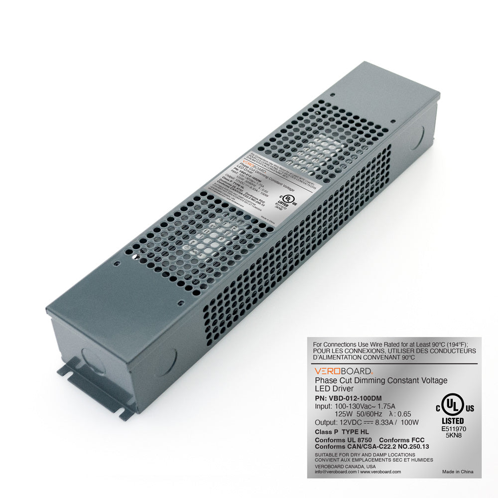 VBD-012-100DM Triac Dimmable Constant Voltage LED Driver 12V 100W