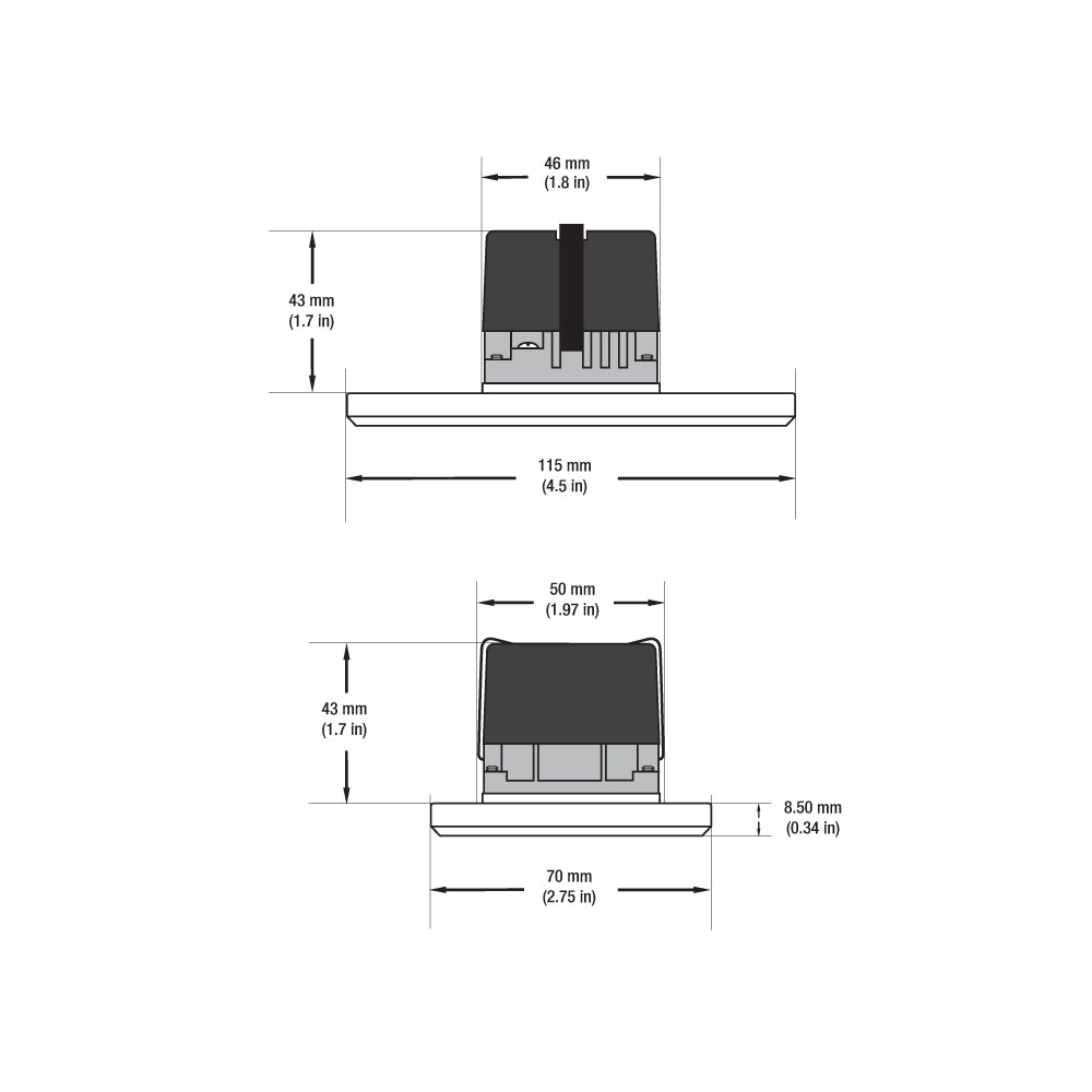 LSD-5CCTBN Dual Orientation Brushed Nickel LED Step Light, Veroboard