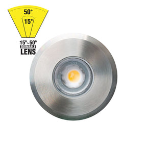 VBD-UL-8W-COB-0800-J 3 inch Outdoor Round Adjustable Beam Direction Inground light