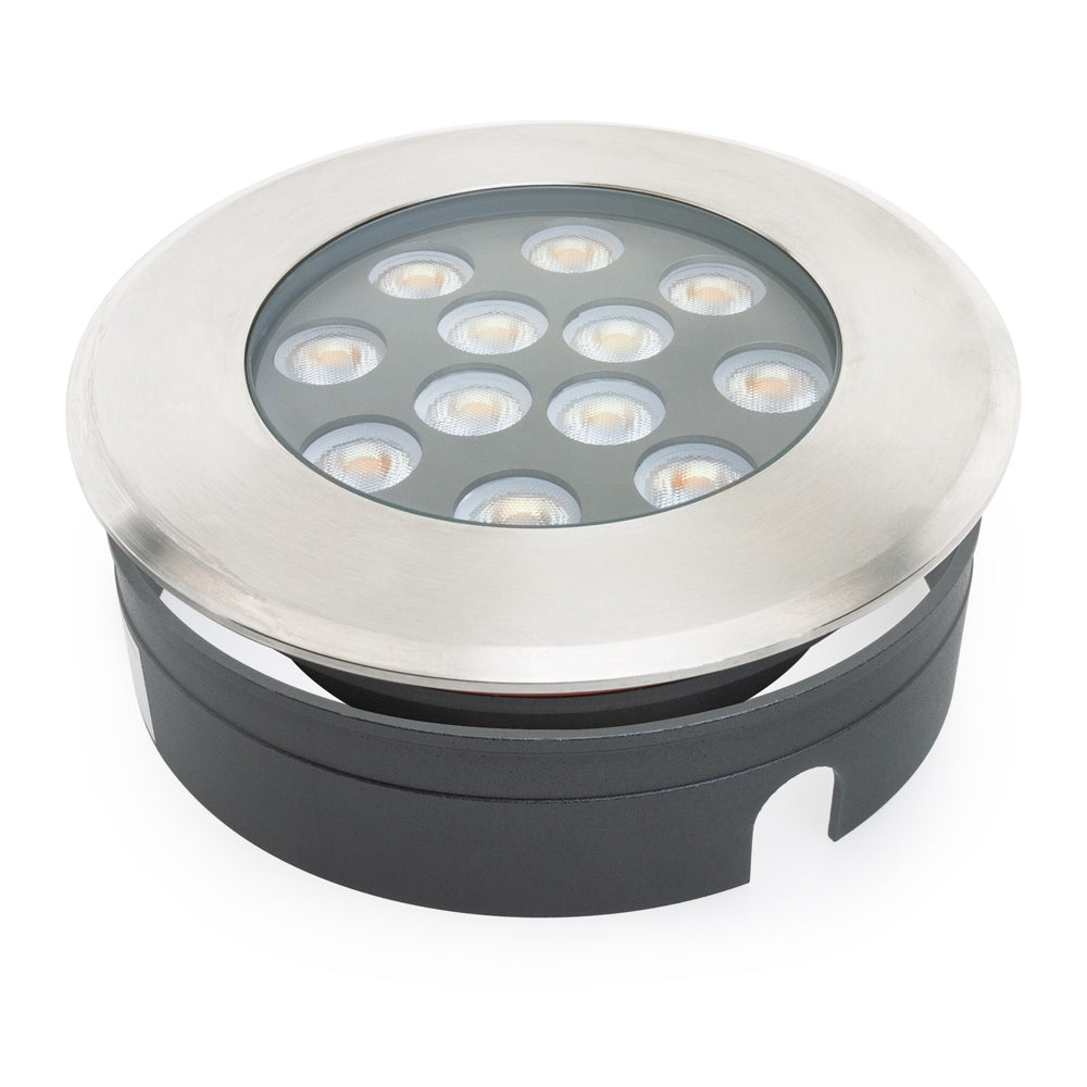 VBD-UL-1201-1500-I 6 inch Outdoor Round Shallow Recessed inground light, veroboard