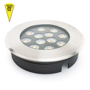 VBD-UL-1201-1500-I 6 inch Outdoor Round Shallow Recessed inground light, veroboard