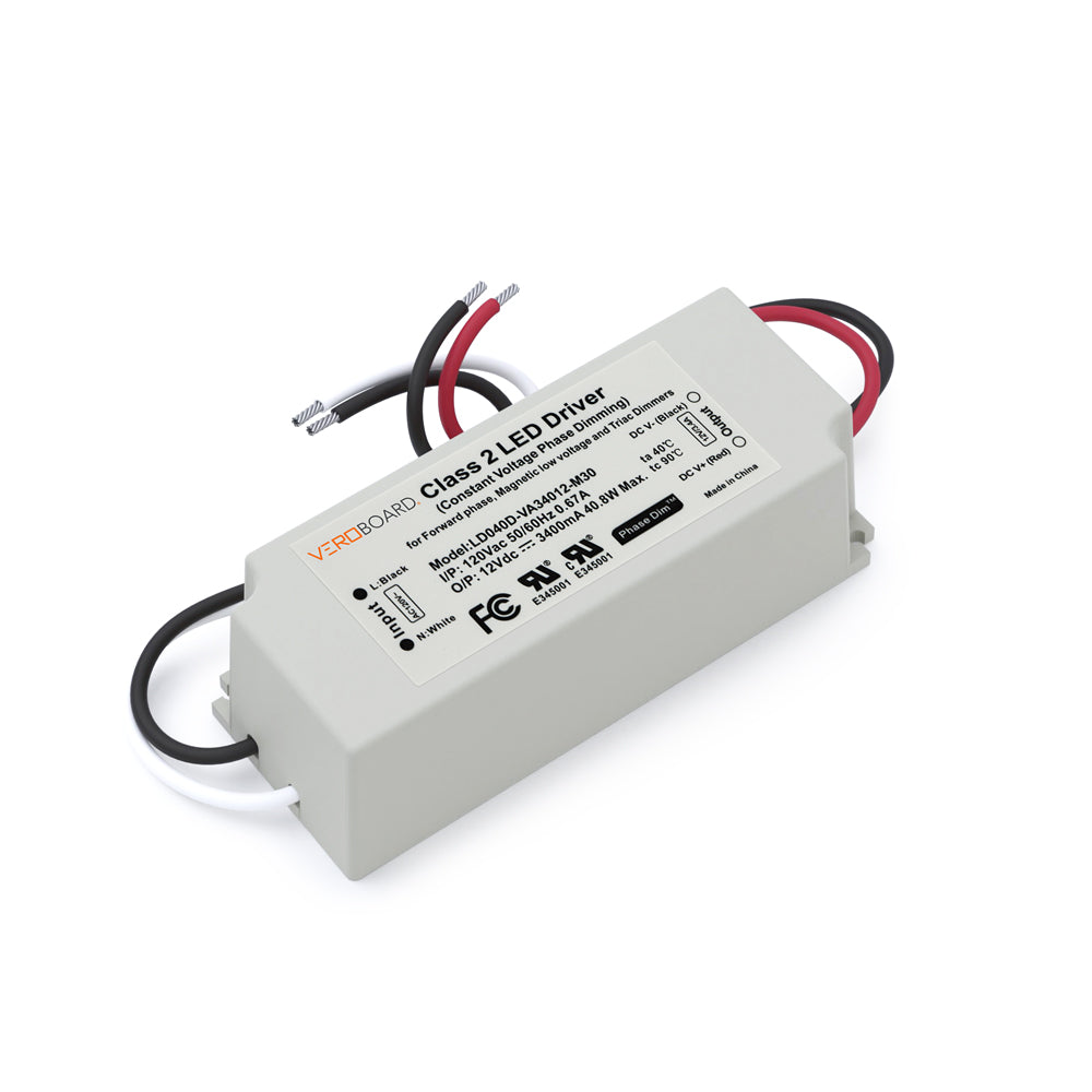 LD040D-VA34012-M30 Triac dimmable Constant Voltage LED Driver, 12V 40W