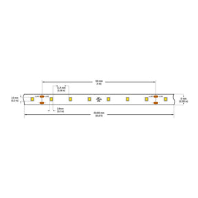 VBDFS-L2835-xxxx-60-24-NS 500Lm/m(152Lm/ft) 4.8W/m(1.5W/ft) CCT(2.7K, 3K, 3.5K, 4K, 5K, 6K)
