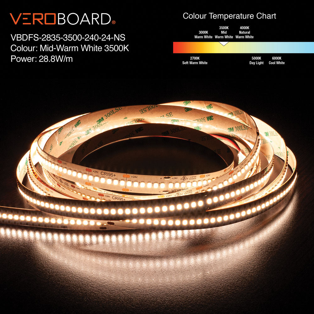 VBDFS-2835 LED Strip 5280Lm/m, 28.8W, 24V