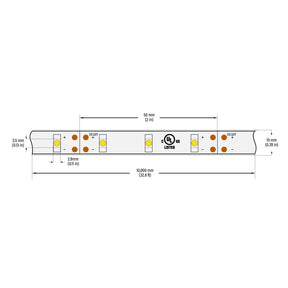 VBDFS-3528-xxxx-60-12-WP Waterproof LED Strip, 480Lm/m(146Lm/ft) 4.5W/m(1.5W/ft) CCT(3K, 6K)