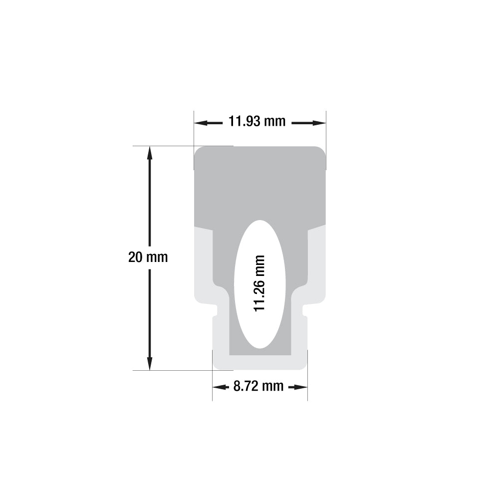 VBD-CH-B2 Flexible PMMA LED Profile 16Feet(192in), Veroboard