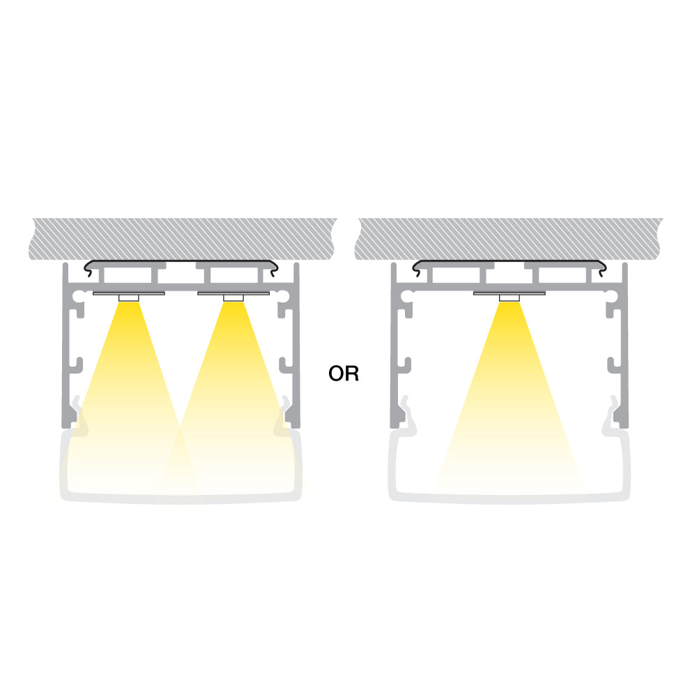 VBD-CH-S1 Square Diffuser LED Aluminum Channel