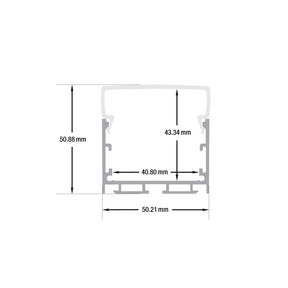 VBD-CH-S1 Square Diffuser Linear Aluminum 2Meters(78.7in), Veroboard