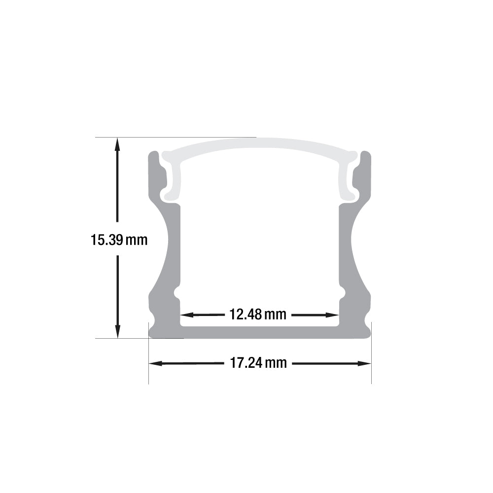 VBD-CH-S4 Linear Aluminum Channel 2.4Meters(94.4in) and 3Meters(118in), Veroboard