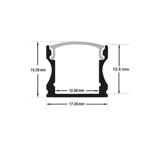 VBD-CH-S4B Black LED Aluminum Channel