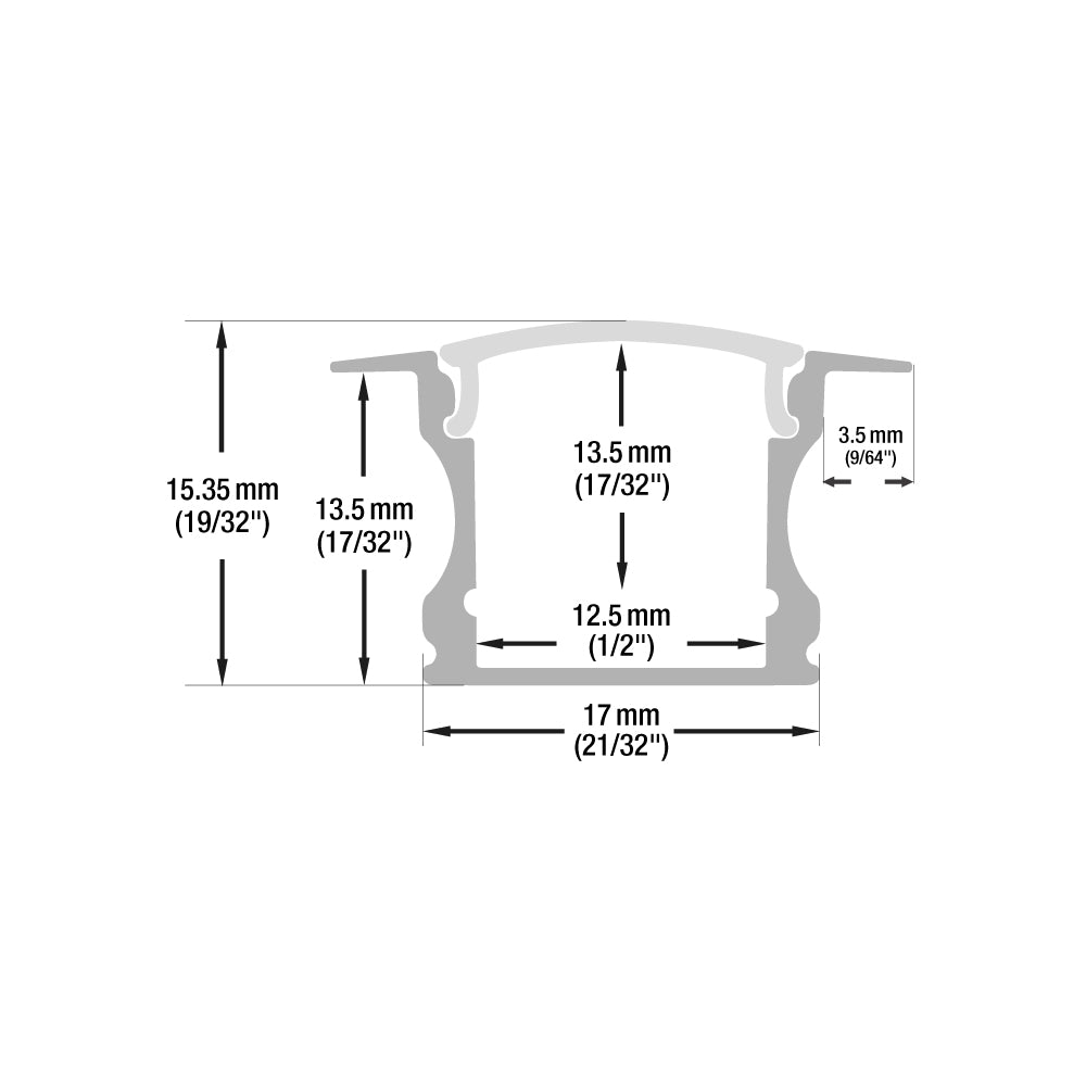 VBD-CH-RF1 Recessed LED Aluminum Channel