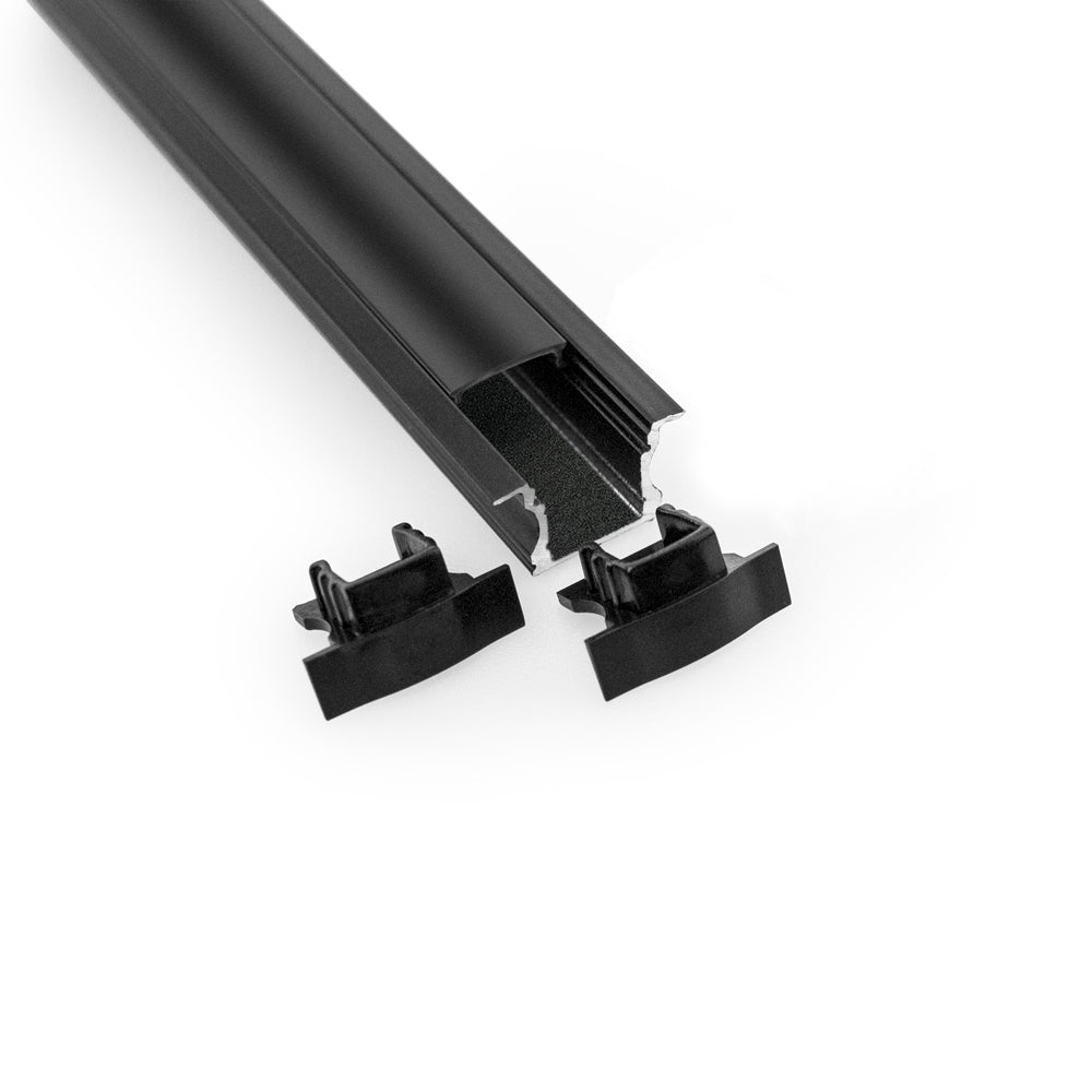 VBD-CH-RF1B Black Recessed LED Aluminum Channel