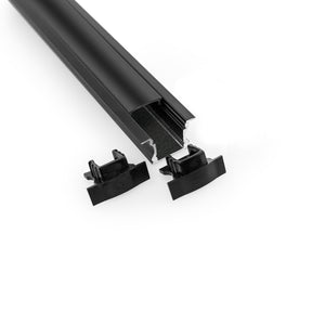 VBD-CH-RF1B Black Recessed LED Aluminum Channel