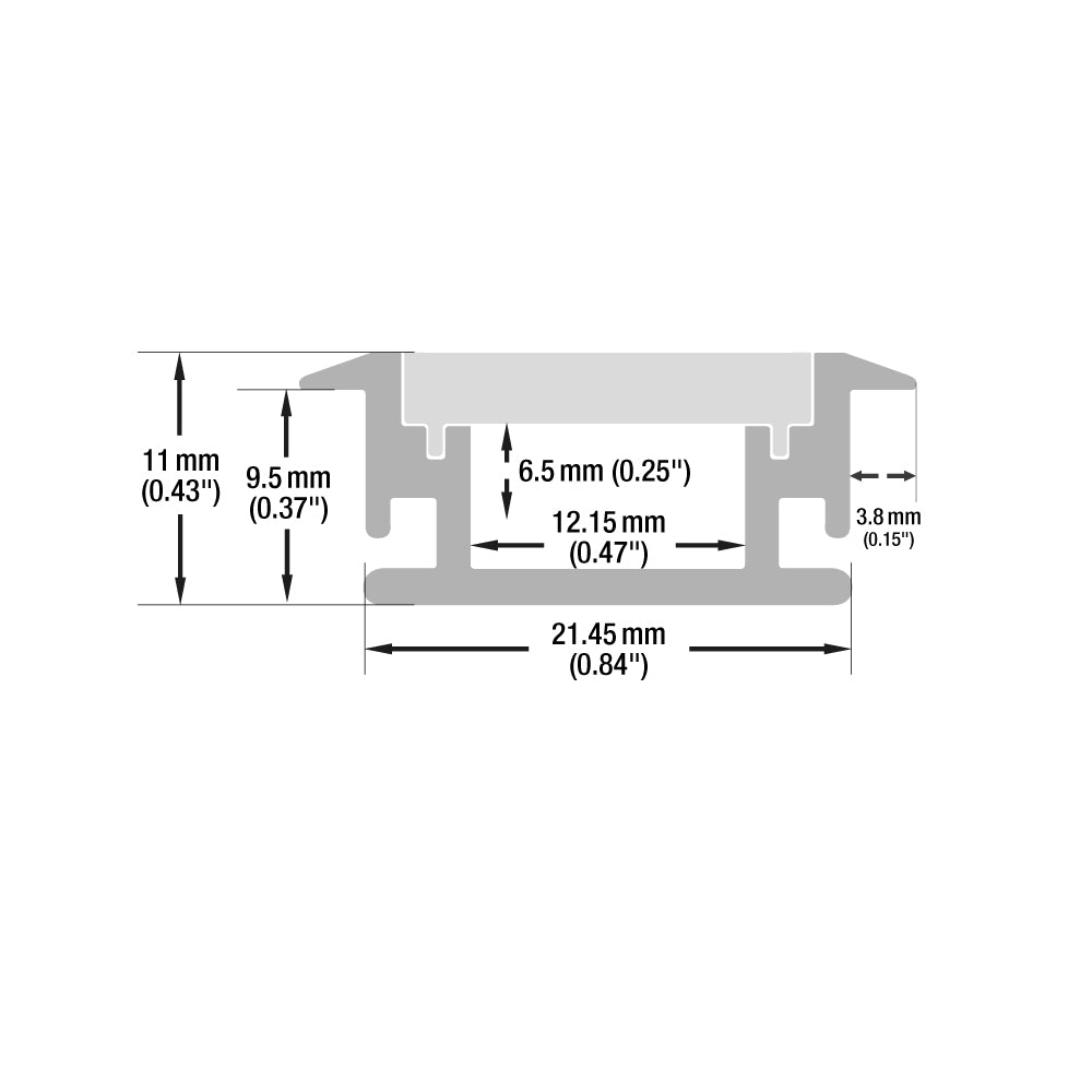 VBD-CH-RF2 Walkway/Floor LED Aluminum Channel