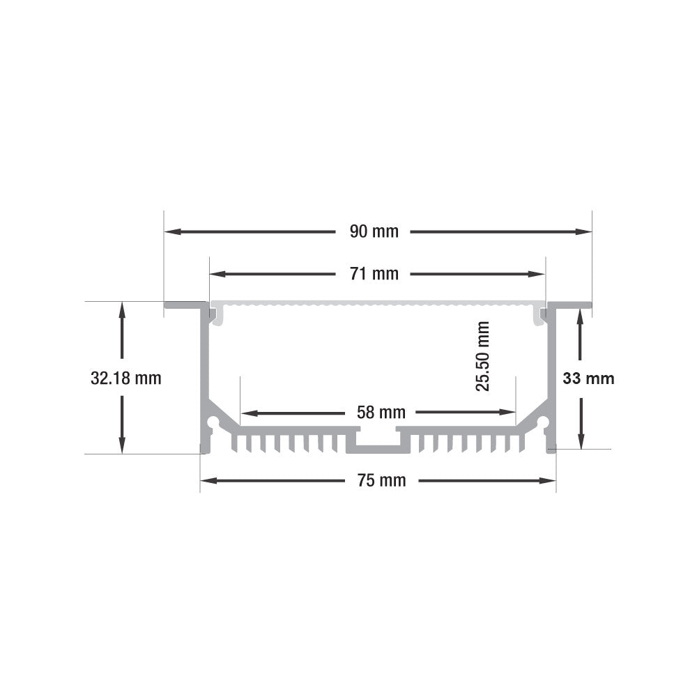 VBD-CH-RF7 LED Aluminum Channel