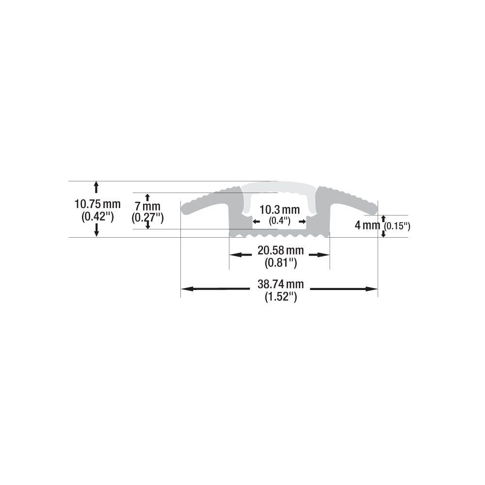 VBD-CH-W2 Multi Floor Transition LED Aluminum Channel