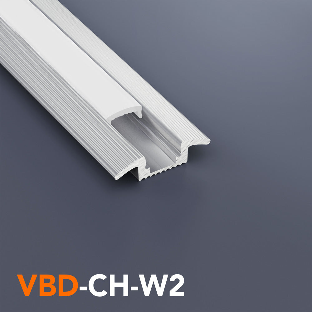 VBD-CH-W2 Multi Floor Transition Aluminum Channel 2.4Meters(94.4in) and 3Meters(118in), Veroboard