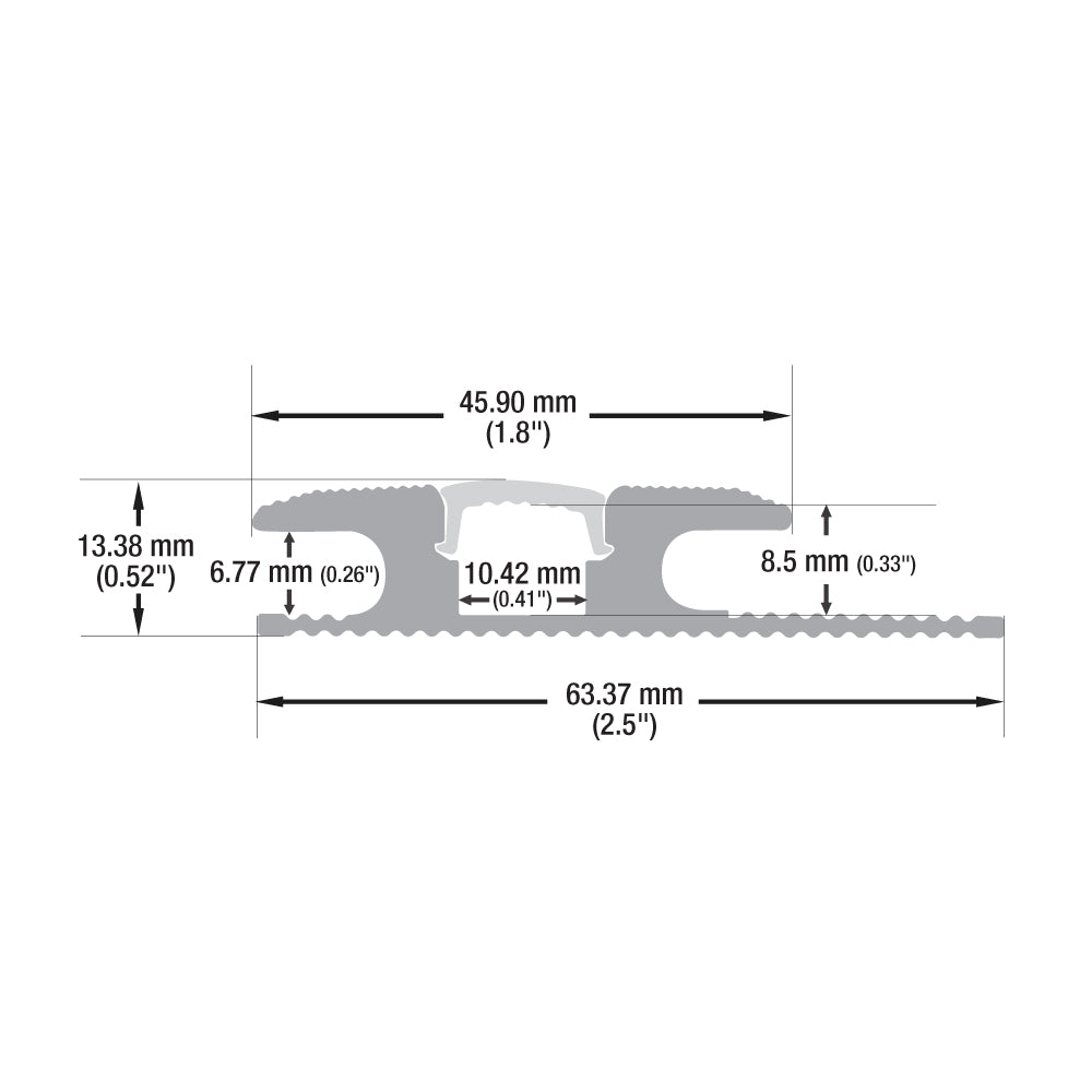 VBD-CH-W3 Multi Floor Transition LED Aluminum Channel