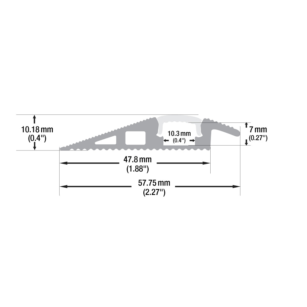 VBD-CH-W4 Multi Floor Transition LED Aluminum Channel