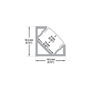 VBD-CH-C2 Corner Mount LED Aluminum Channel