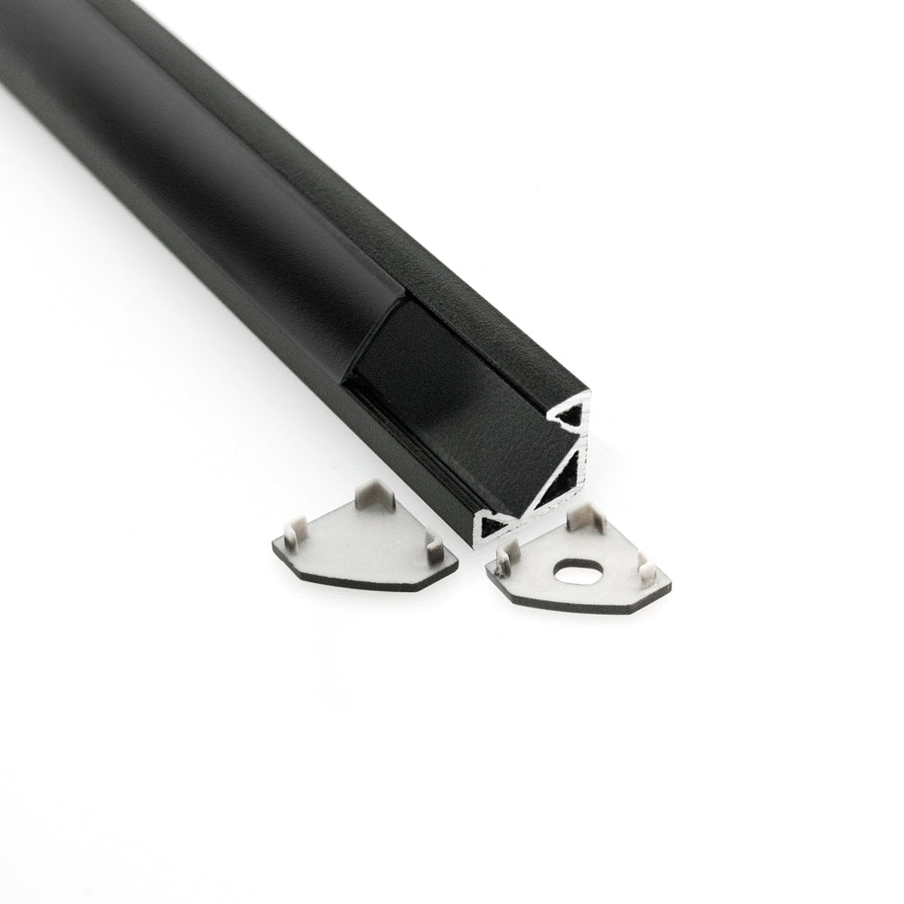 VBD-CH-C2B Black Corner Mount LED Aluminum Channel