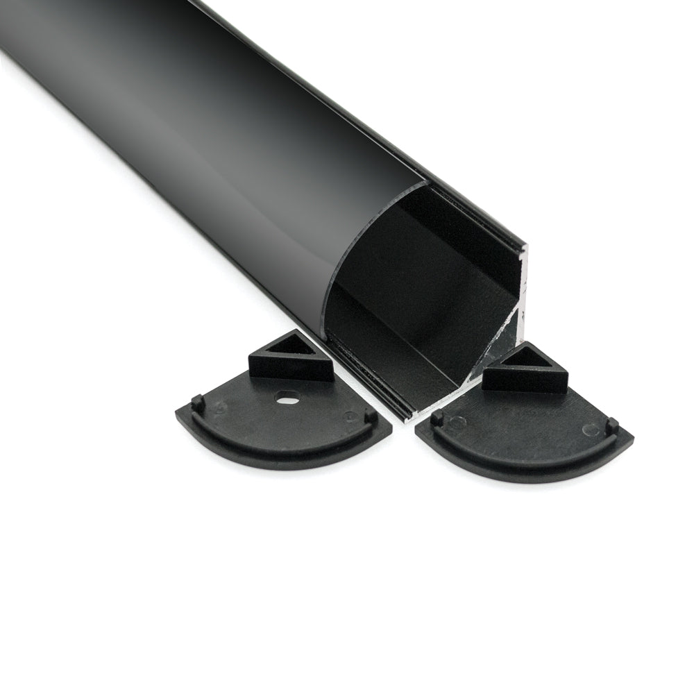 VBD-CH-C3B Black Corner Mount (Curve) LED Aluminum Channel